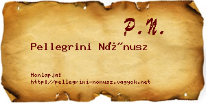 Pellegrini Nónusz névjegykártya